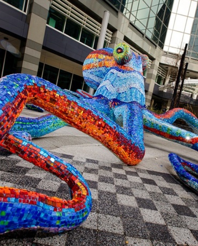 Осьминог в центре Лондона 