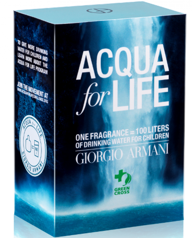 Giorgio Armani против жажды