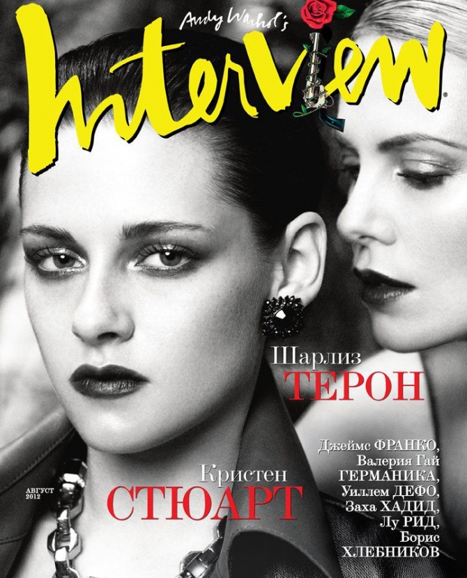 Шарлиз Терон и Кристен Стюарт в Interview Magazine