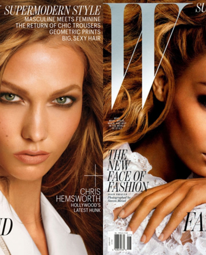 Карли Клосс и Джоан Смоллс на обложке июльского W