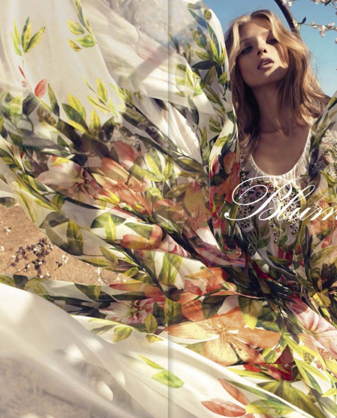 Анна Селезнева для Blumarine, весна-лето 2013