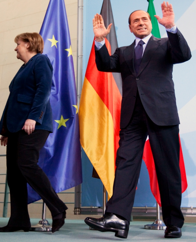 Берлускони высмеял внешность Меркель 
