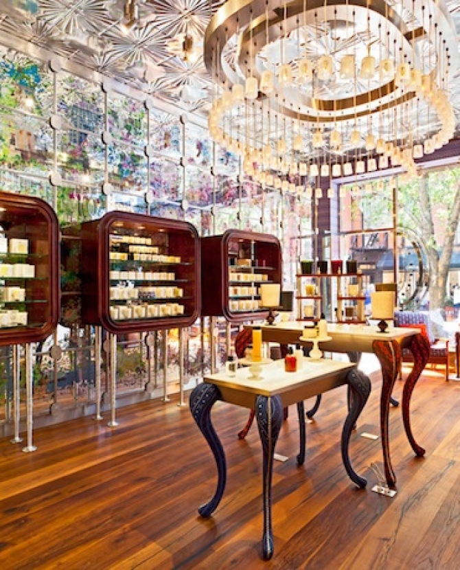 Интерьер бутика Diptyque в Нью-Йорке