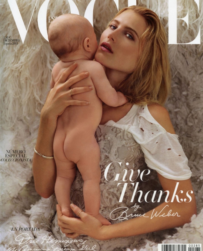 Дри Хэмингуэй на обложке испанского Vogue