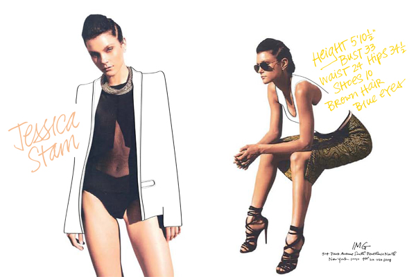 Иллюстрации Дэнни Робертса для агентства IMG Models