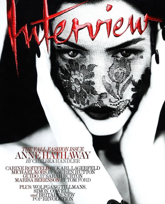 Энн Хэтэуэй на обложке Interview