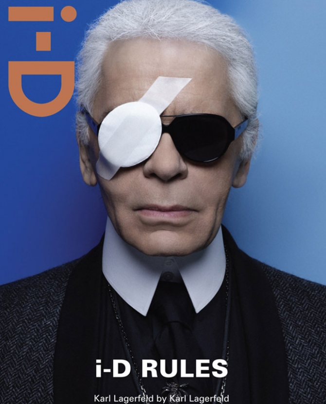 Карл Лагерфельд в \"королевском\" номере i-D