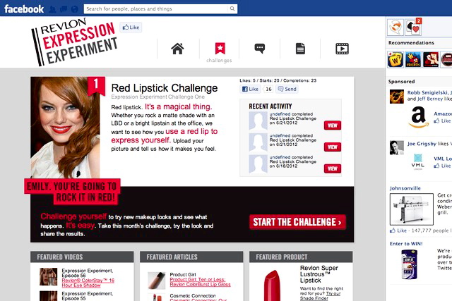 Интернет-эксперимент Revlon