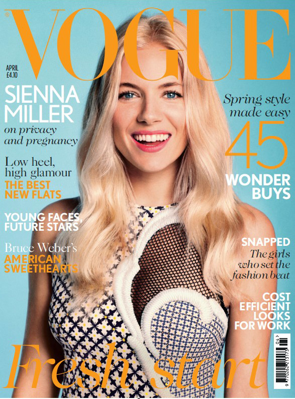 Сиенна Миллер на обложке Vogue UK