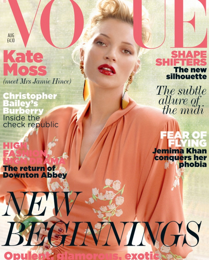 Кейт Мосс на обложке Vogue UK