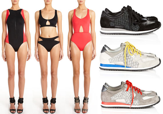 Кроссовки и купальники Alexander Wang