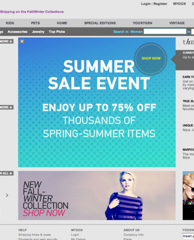 Yoox и PPR откроют сеть люксовых интернет-магазинов