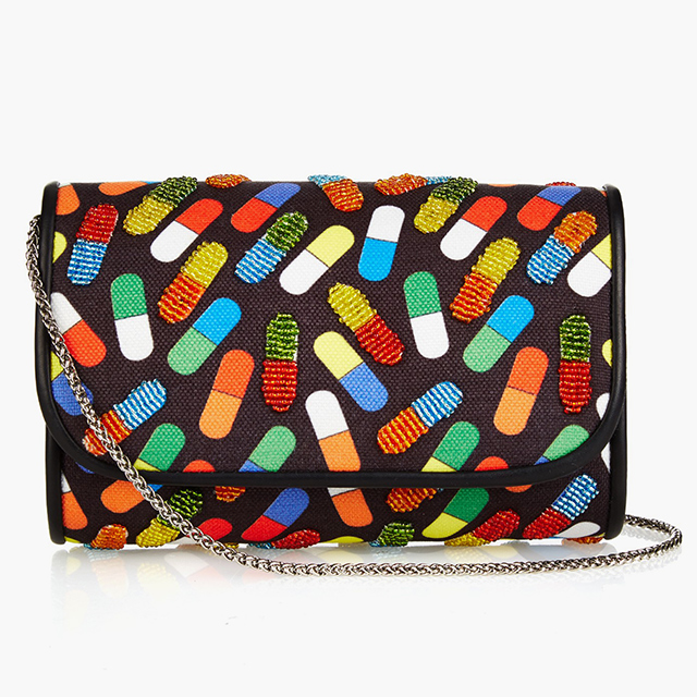 Sarah's Bag<p><a target=\"_blank\" href=\"http://www.matchesfashion.com/intl/products/Sarah%27s-Bag-Pop-Pill-bead-embellished-clutch%09-1038686\">matchesfashion.com</a></p>