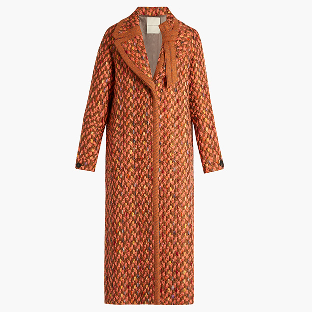 Твидовое пальто Marco de Vincenzo, matchesfashion.com, 64 500 руб. (107 505 руб.)