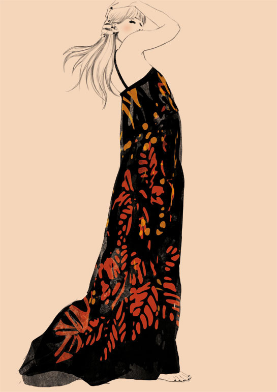 Карл Лагерфельд, платье The Galaxie - Chloé Весна/Лето 1978