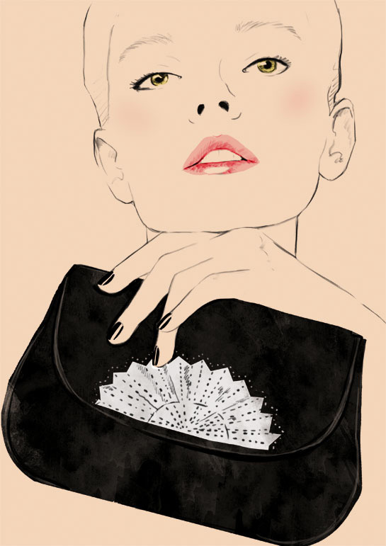 Карл Лагерфельд, клатч The Éventail - Chloé Осень/Зима 1979-1980