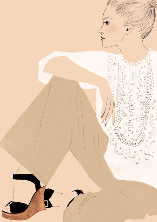 Фиби Фило, блузка и сандалии - Chloé Весна/Лето 2006