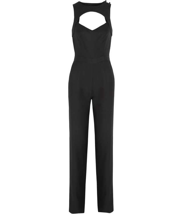 Саржевый комбинезон с жаккардовой отделкой