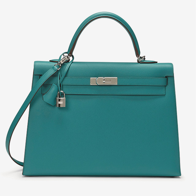 KELLY SELLIER 32 ИЗ КОЖИ EPSOM ЦВЕТА BLEU PAON С ПАЛЛАДИЕВОЙ ФУРНИТУРОЙ HERMÈS, 2008 EUR 5,000 - 7,000