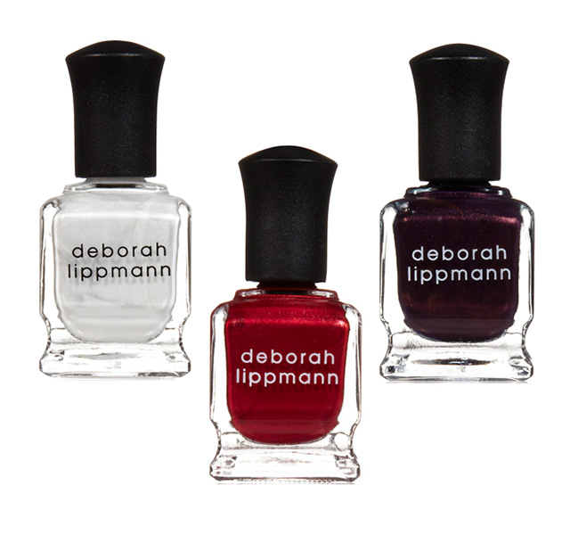 Белый, красный и бордовый лаки Deborah Lippmann Silk Collection
