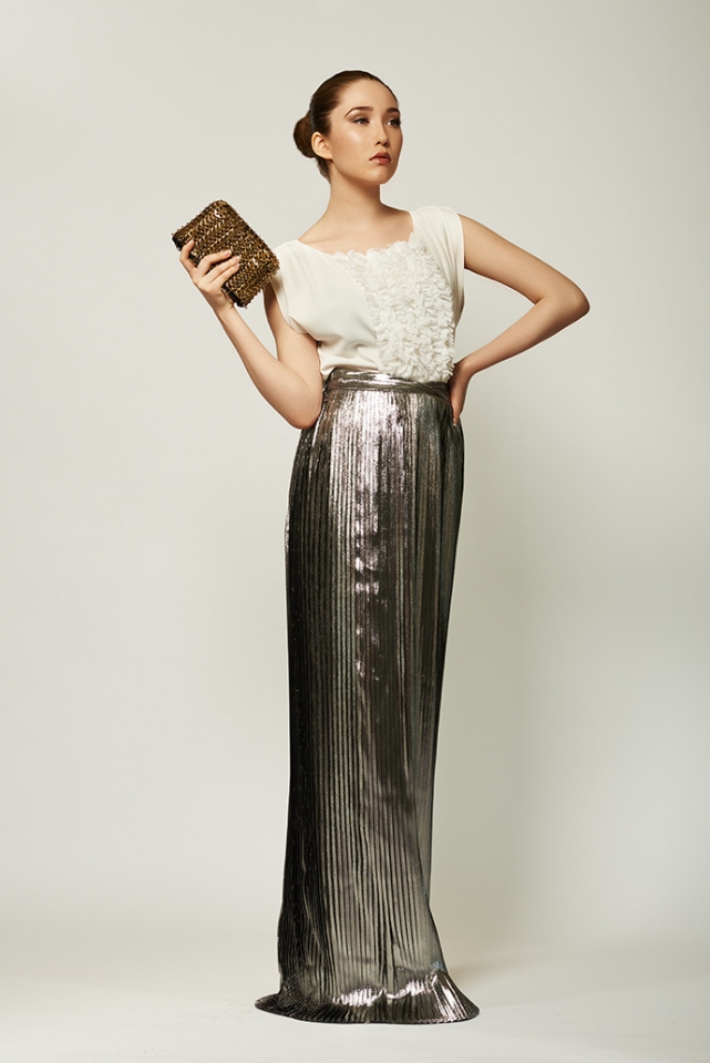 Топ и юбка Viktor & Rolf, сумка Paco Rabbane