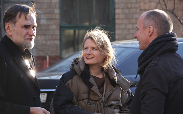 Съемки фильма \"Пионеры-герои\"