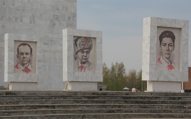 Съемки фильма \"Пионеры-герои\"