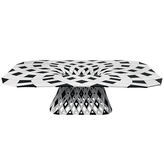 Стол из полиуретана, изготовлен посредством 3D-печати, диз. Й. Лаарман. Объект  представлен на выставке Joris Laarman Lab: Bits and Crafts, Friedman Benda Gallery. 5