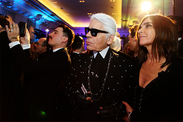 Карл Лагерфельд и Карин Ройтфельд