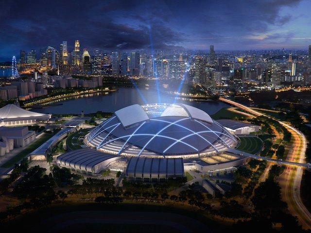 Спорткомплекс Singapore Sports Hub по проекту DP Architects. Сингапур