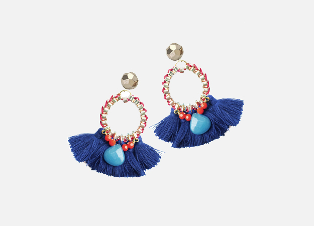 Серьги, Clare Hynes Jewellery<p><a target=\"_blank\" href=\"https://www.wolfandbadger.com/uk/martha-earrings-blue-red/\">wolfandbadger.com</a></p>