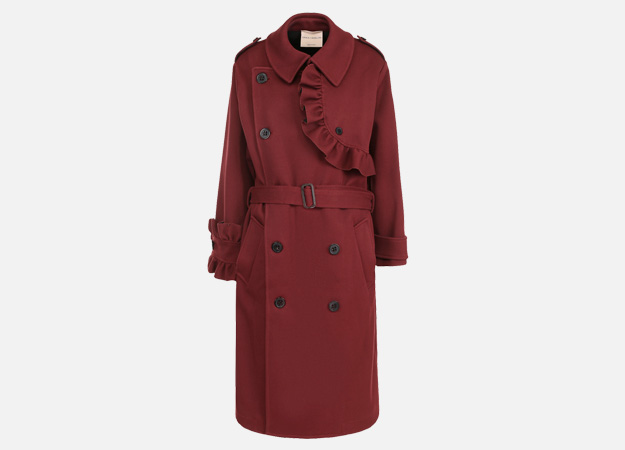 Тренч, Erika Cavallini<p><a style=\"\" target=\"_blank\" href=\"https://www.tsum.ru/catalog/palto_i_plashchi-2527/dvubortnyy_trench_s_poyasom_i_oborkami-5197940-color-bordovyy.html\">ЦУМ</a></p>