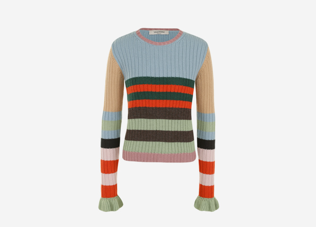 Valentino<p><a style=\"\" target=\"_blank\" href=\"https://www.tsum.ru/catalog/svitery-2525/pritalennyy_pulover_fakturnoy_vyazki-5176303-color-raznotsvetnyy.html\">Tsum.ru</a></p>