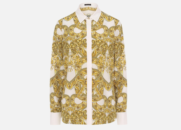 Блуза, Versace<p><a style=\"\" target=\"_blank\" href=\"https://www.tsum.ru/catalog/bluzy-2497/shelkovaya_bluza_svobodnogo_kroya_s_printom-5228267-color-zheltyy.html\">ЦУМ</a></p>