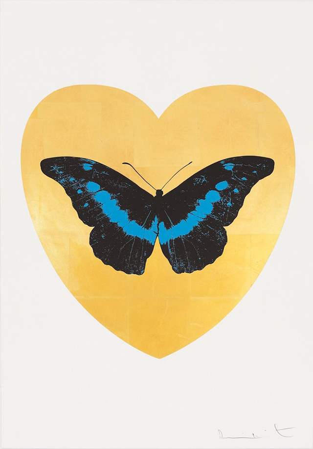 I Love You - Gold Leaf/Black/Turquoise