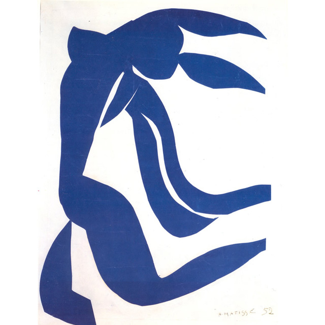 \"Синяя обнаженная с волосами на ветру\"