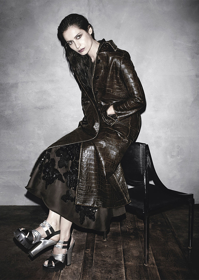 Каролин Де Мегрэ в рекламной кампании Prada осень-зима 2013