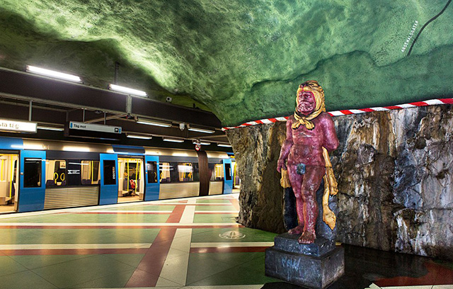 Alexander Dragunov Stockholm metro, Metro station, Travel photos