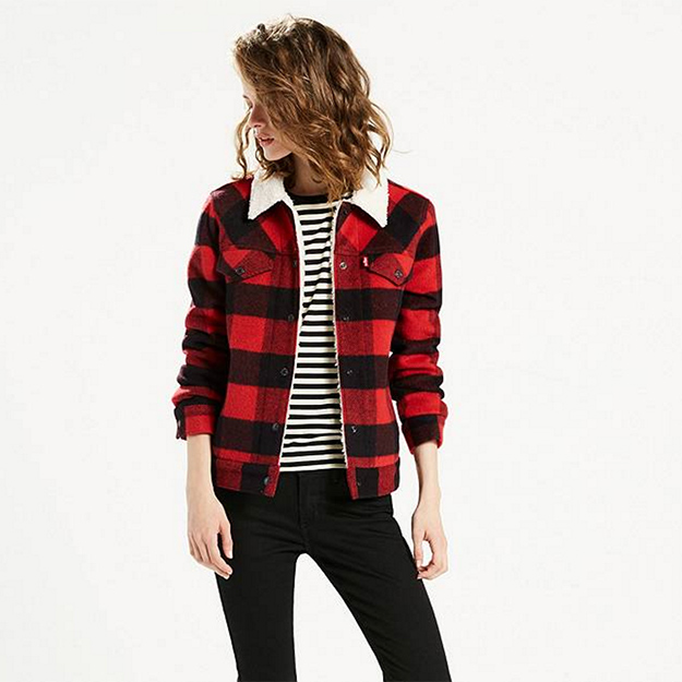 Шерстяная куртка с меховой подкладкой Boyfriend Sherpa Trucker