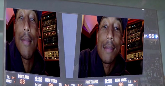 Александр Ванг, Джей Зи и Фаррелл Уильямс в интерактивном клипе Santigold