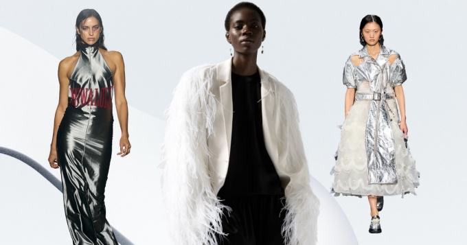 Серебро, перья и цветы — 6 трендов Недели моды в Лондоне весна-лето 2024