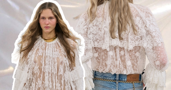 Объект желания: блуза, как на показе Chloé осень-зима 2024