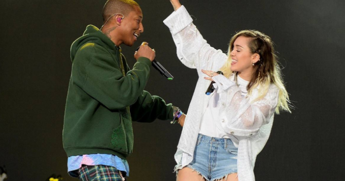 Фаррелл Уильямс анонсировал новый трек с Майли Сайрус