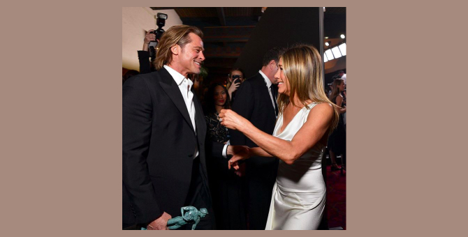 Брэд Питт и Дженнифер Энистон встретились на церемонии вручения премий Гильдии киноактеров