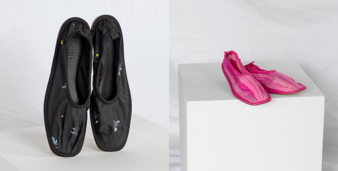 Cecilie Bahnsen и Hereu выпустили балетки из переработанного пластика