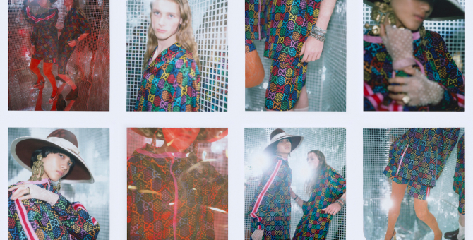 Модели веселятся в окружении диско-шаров в кампании Gucci Psychedelic