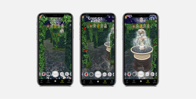 Gucci запустил в Snapchat AR-игру, в которой нужно искать флаконы парфюма