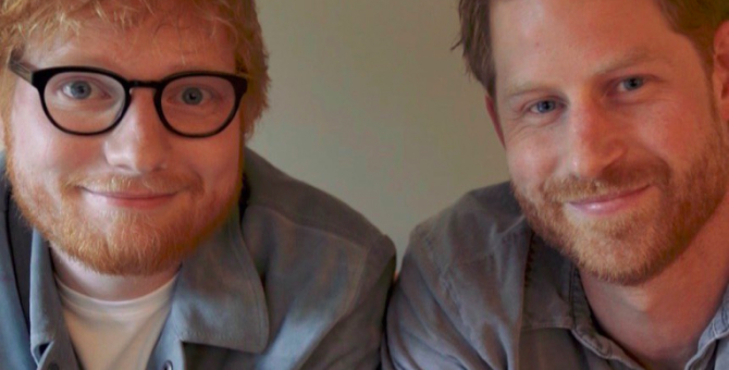 Эд Ширан и принц Гарри выпустили видео в честь Всемирного дня психического здоровья