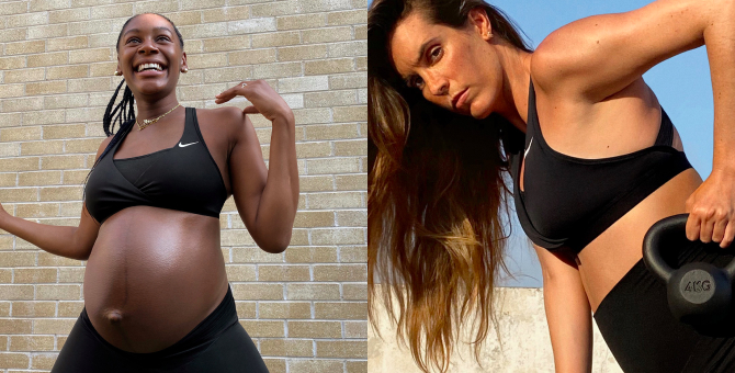 Nike выпустил коллекцию для будущих мам, созданную c беременными спортсменками