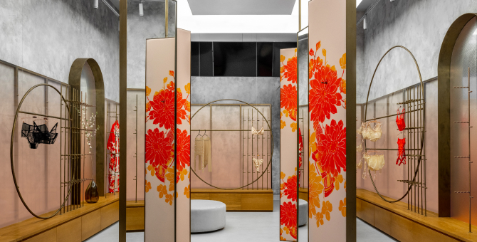 Гарри Нуриев оформил новый магазин бельевого бренда Petra